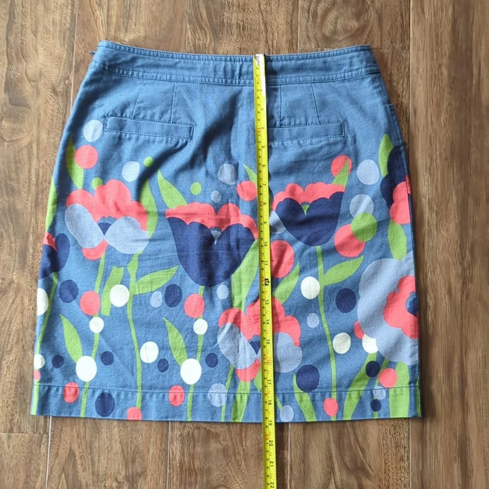 Boden 100% Cotton Floral Skirt